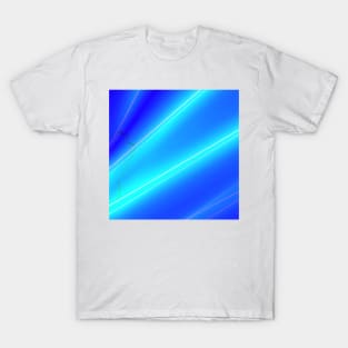 sky blue dark blue stripes abstract texture T-Shirt